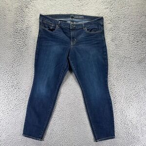 Gap Jeans Womens 16 Blue Denim Jegging Skinny Leg Skimmer Workwear Faded Stretch